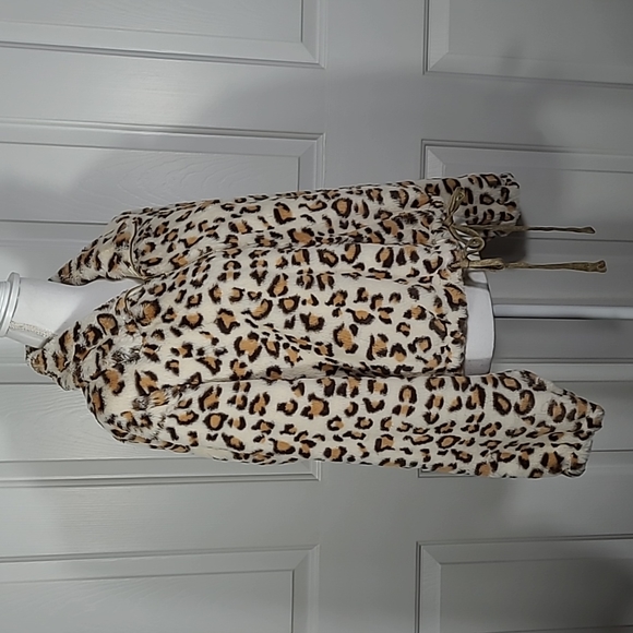 NWT Leopard Print Coat Jacket Faux Fur VS PINK & Know One Cares Large - Picture 6 of 17